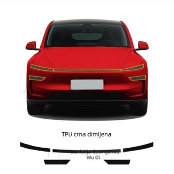 Model Y 2025 ažurirana Juniper TPU prozirna folija za svjetla: bijela u ljubičastu i bijela u promjenjivo svjetlo