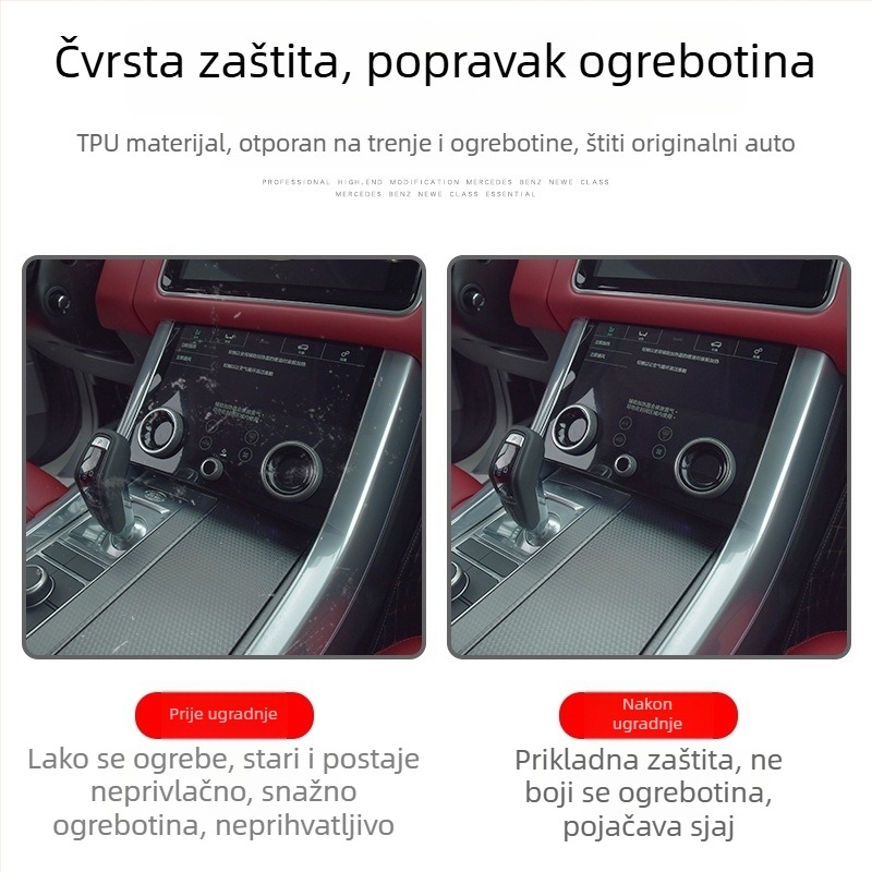 Geely Geometry E PET zaštitni film za zaslon središnje konzole; univerzalna kompatibilnost; otpornost na visoke i niske temperature.