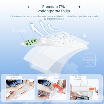 Vodootporna torbica za mobitel za plivanje, s dodirnim zaslonom, TPU, toplinski tisak, prilagodljiva, unisex