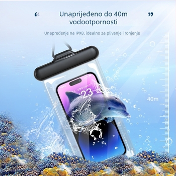Vodootporna torbica za telefon od TPU, toplim pritiskanjem, mogućnost prilagodbe, unisex stil, jednobojni dizajn