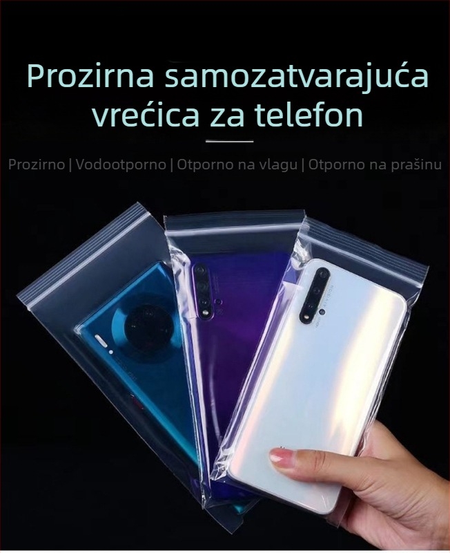 Jednokratna vodootporna torbica za mobitel s izolacijom dodirnog zaslona i zaštitom od prašine, samouzavarujuća vrećica za medicinsku dostavu