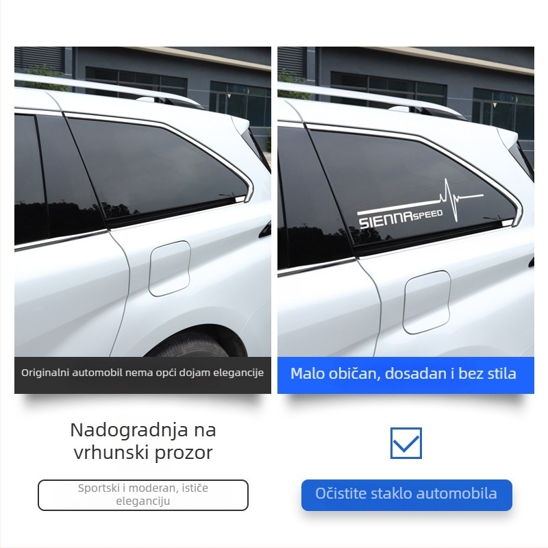 Naljepnica za karoseriju Toyota Sienna – Logo brenda Crossover, Materijal: naljepnica, Prilagodljivo, Postupak ugradnje ljepilom