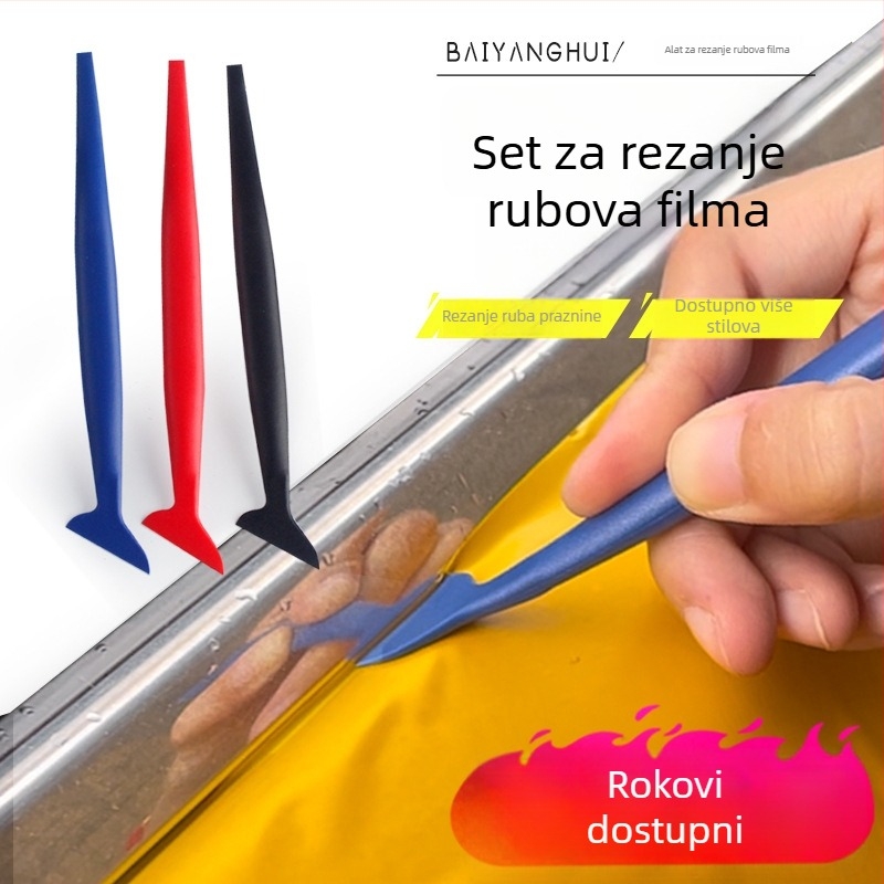 Plastični skraper za automobilni film – Baiyahu, alat za rezanje rubova i brtvljenje filma