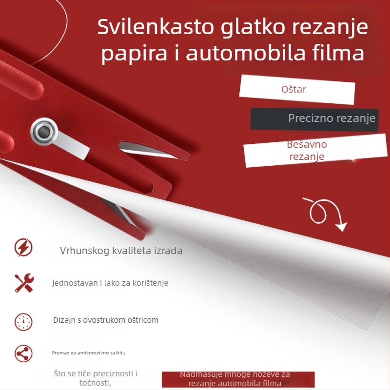 Automobilski nož za rezanje filma — legura tijela, Značka Coolness, Vrsta: Nož za rezanje filma, Obrada i prilagodba: Ne (Materijal: Legura; Brend: Coolness; Vrsta: Nož za rezanje filma; Obrada: Ne)