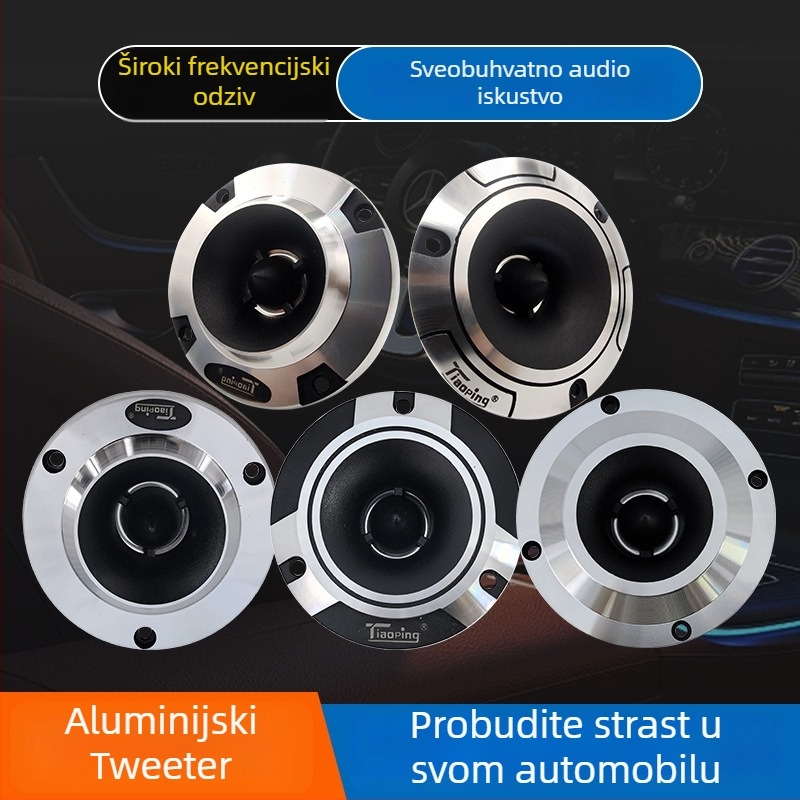 Automobilski aluminijski tweeter, GTTP-11–GTTP-15, 4 Ω, 150 W, 35 Hz–20 kHz
