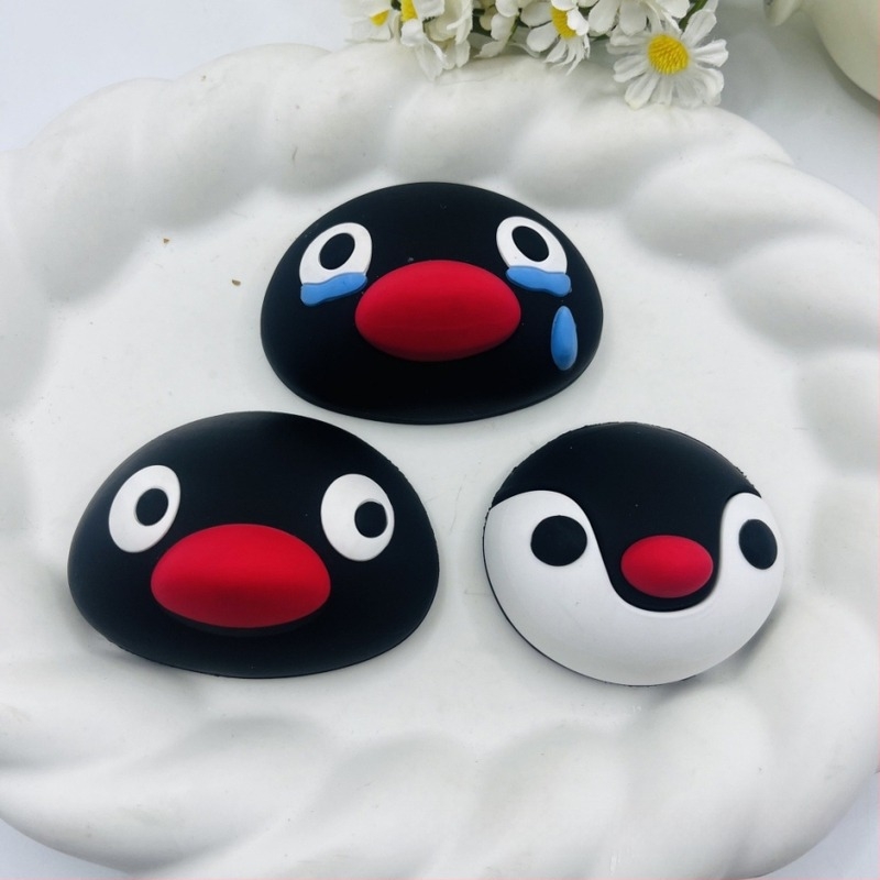 Crtani obiteljski magnetski frižider s pingvinima – silikon, crtani stil, magnetska privlačnost, dodatak za futrolu za telefon