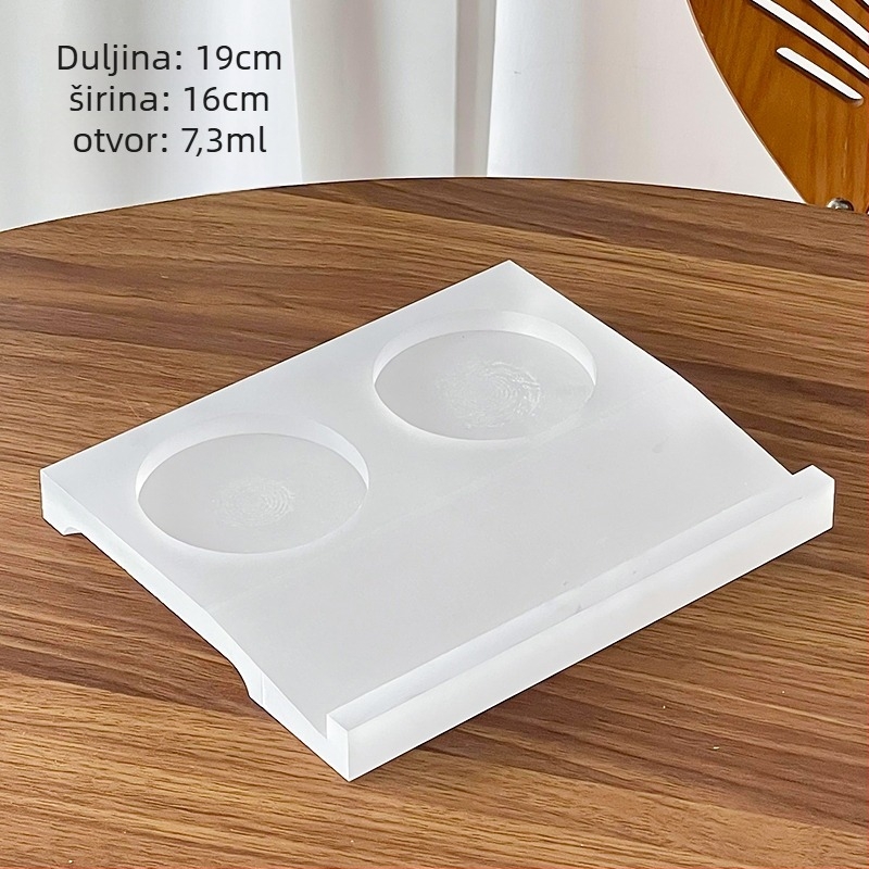 Podnos za čaj i napitke u novom kineskom stilu s akrilnim gornjim dijelom i drvenom podlogom s tri otvora