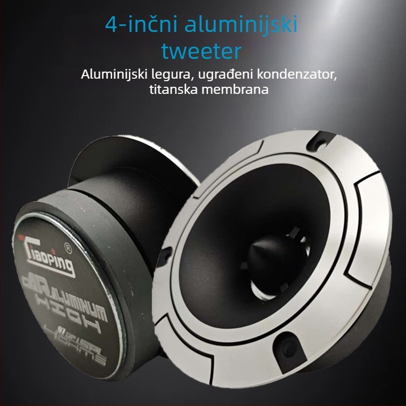 Automobilski visokotonac, model Tp-11/12/13/14/15, 4 Ω, 150 W, frekvencijski odziv 35 Hz–20 kHz