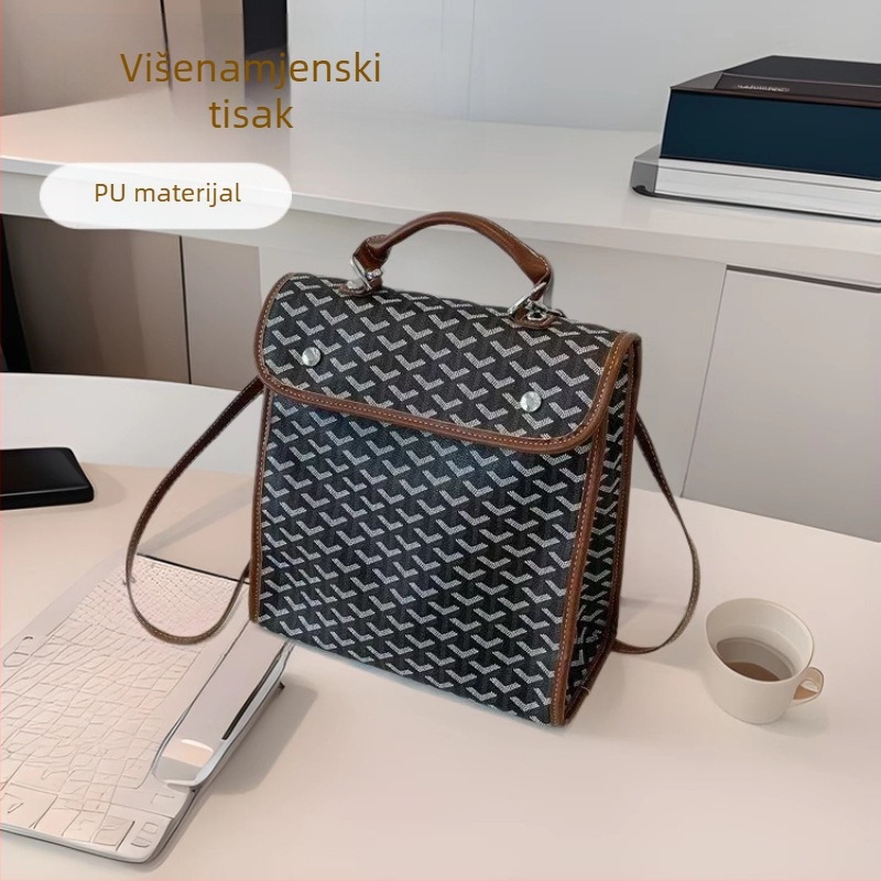 Unisex PU ruksak za slobodno vrijeme, vodootporan, kompatibilan s 14-inčnim laptopom