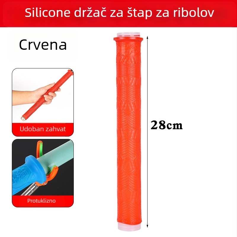 Silikonska navlaka za dršku štapa — debela, mekana, otporna na habanje, protuklizna, s prekidačem za štap