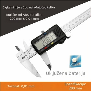 Digitalni kaliper za nakit od jadeita - visoka preciznost, elektronički zaslon, raspon mjerenja 0-150-200 mm, Tin hua da