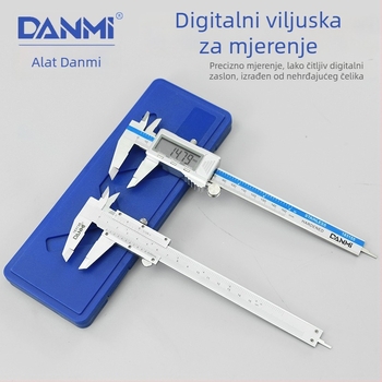Danmi Digitalni Šubler s Pozadinskim Osvjetljenjem, Kućište od Nehrđajućeg Čelika