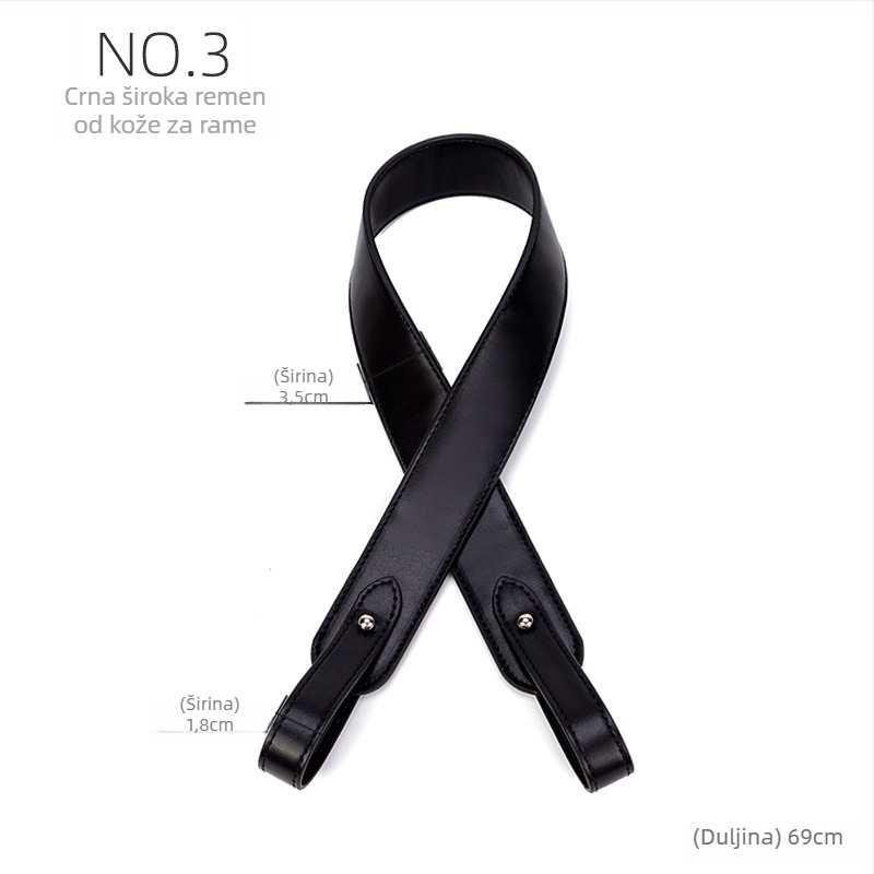 Remen za torbu/rameni, PU materijal, izuzetno lagan, prostrijivi podesivi remen, proljeće 2025