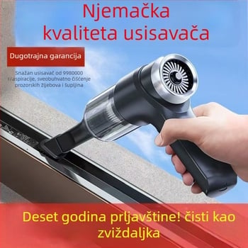 Ručni usisavač za automobil i dom, bežični, 90W, usis 20000Pa, mjerenje tlaka u gumama