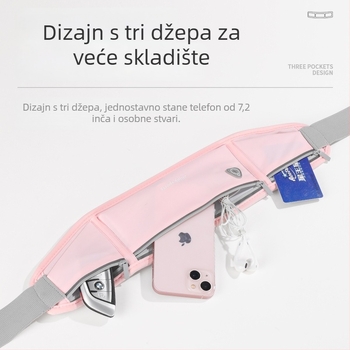 Sportska torbica za bedro za telefon – Unisex, prozračna, vodootporna, ultra lagana, protiv krađe (PU materijal; za vanjske sportove)