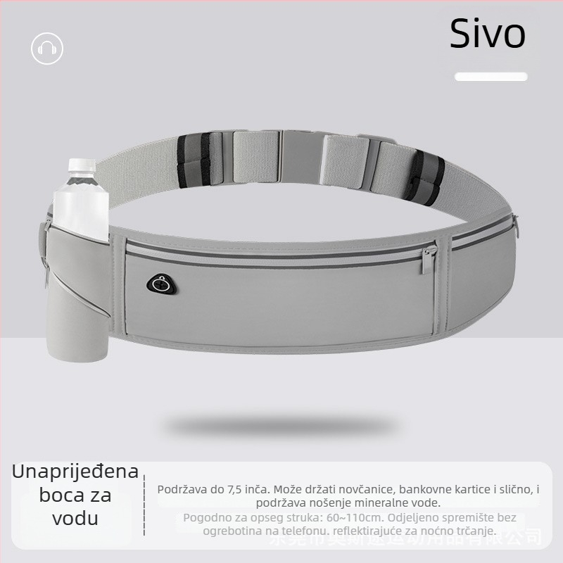 Sportska torbica za bedro za telefon – Unisex, prozračna, vodootporna, ultra lagana, protiv krađe (PU materijal; za vanjske sportove)