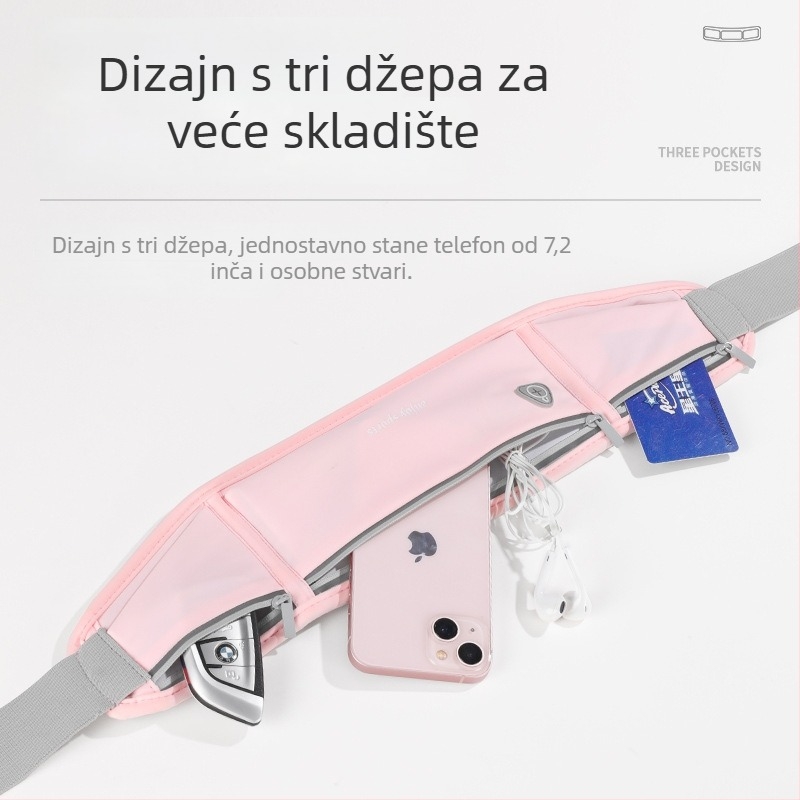 Sportska torbica za bedro za telefon – Unisex, prozračna, vodootporna, ultra lagana, protiv krađe (PU materijal; za vanjske sportove)