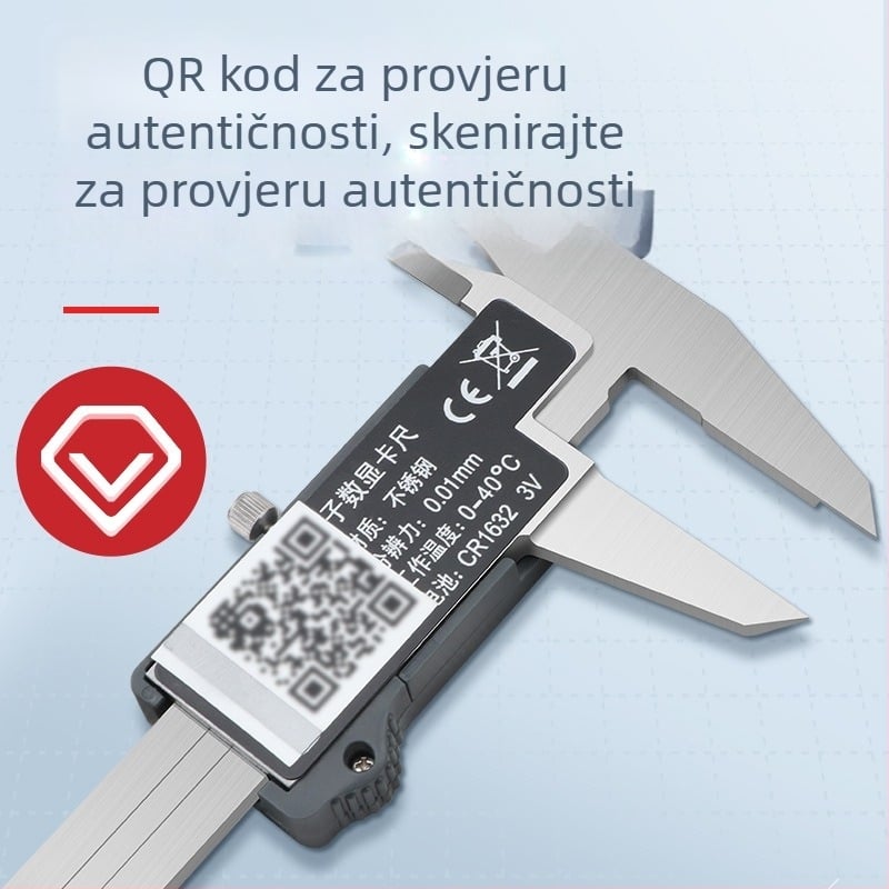 Guanglu Digitalni mjerač s apsolutnim početkom, Nehrđajući čelik, Visoka preciznost, Raspon 0-150-200-300 mm