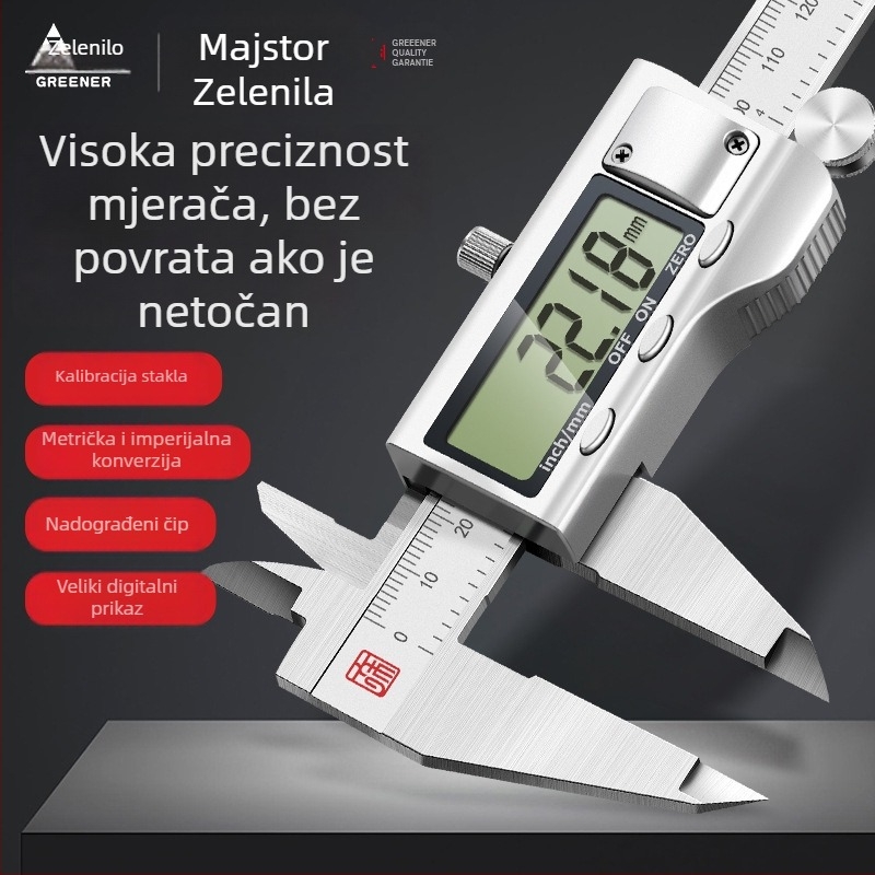 Greenforest digitalni kaliper od ugljičnih vlakana s Vernier skalom — visoka preciznost, elektronički kaliper