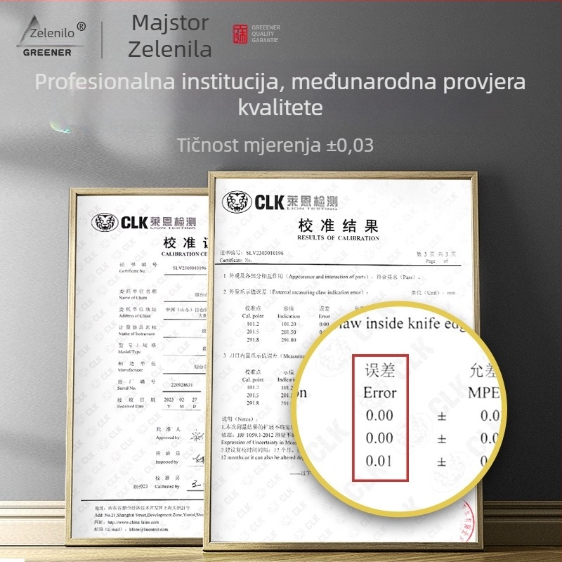 Greenforest digitalni kaliper od ugljičnih vlakana s Vernier skalom — visoka preciznost, elektronički kaliper