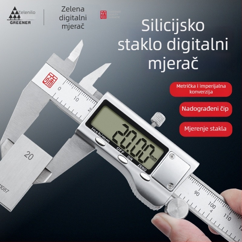 Greenforest digitalni kaliper od ugljičnih vlakana s Vernier skalom — visoka preciznost, elektronički kaliper