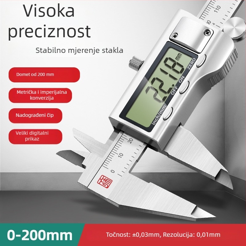 Greenforest digitalni kaliper od ugljičnih vlakana s Vernier skalom — visoka preciznost, elektronički kaliper