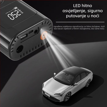 Automobilska bežična pumpa za zrak s digitalnim zaslonom, prenosna višenamjenska hitna pumpa za gume za električna vozila