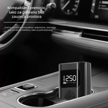Automobilska bežična pumpa za zrak s digitalnim zaslonom, prenosna višenamjenska hitna pumpa za gume za električna vozila