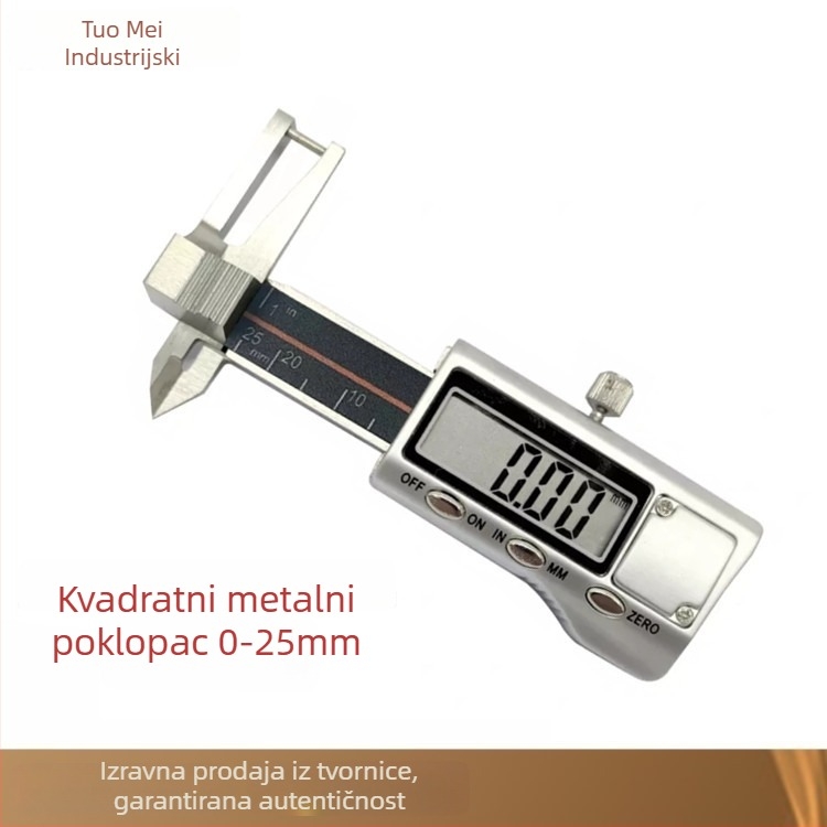 Mini digitalni kaliper za nakit i dragulje, nehrđajući čelik, 0-25 mm, točnost ±0,01 mm, tri funkcije