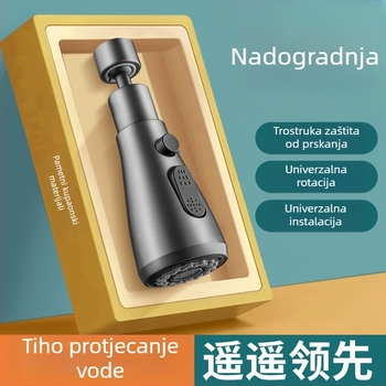 Produžni produžitelj slavine za kuhinju s produženim rotirajućim izljevom i spojem protiv prskanja; Materijal: ABS; Ulaz/izlaz Ø50 mm; Promjer sjedala ventila Ø20 mm; Model 4566; Ugradnja nije potrebna