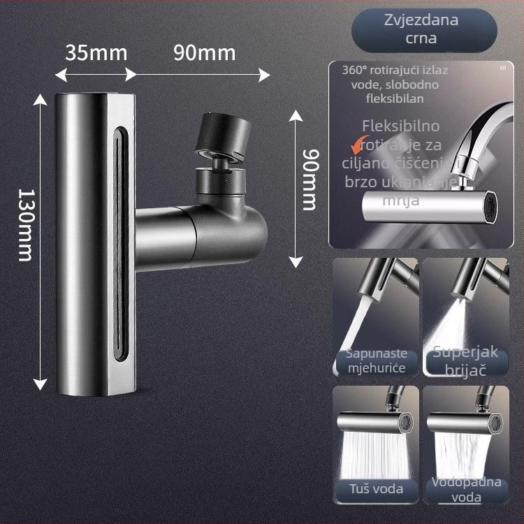 DJ-055 proširivač kuhinjske slavine, bakarno legura, priključci 22–24 mm, 0–90 °C, nehrđajući čelični jezgrov ventila