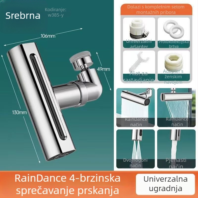 DJ-055 proširivač kuhinjske slavine, bakarno legura, priključci 22–24 mm, 0–90 °C, nehrđajući čelični jezgrov ventila