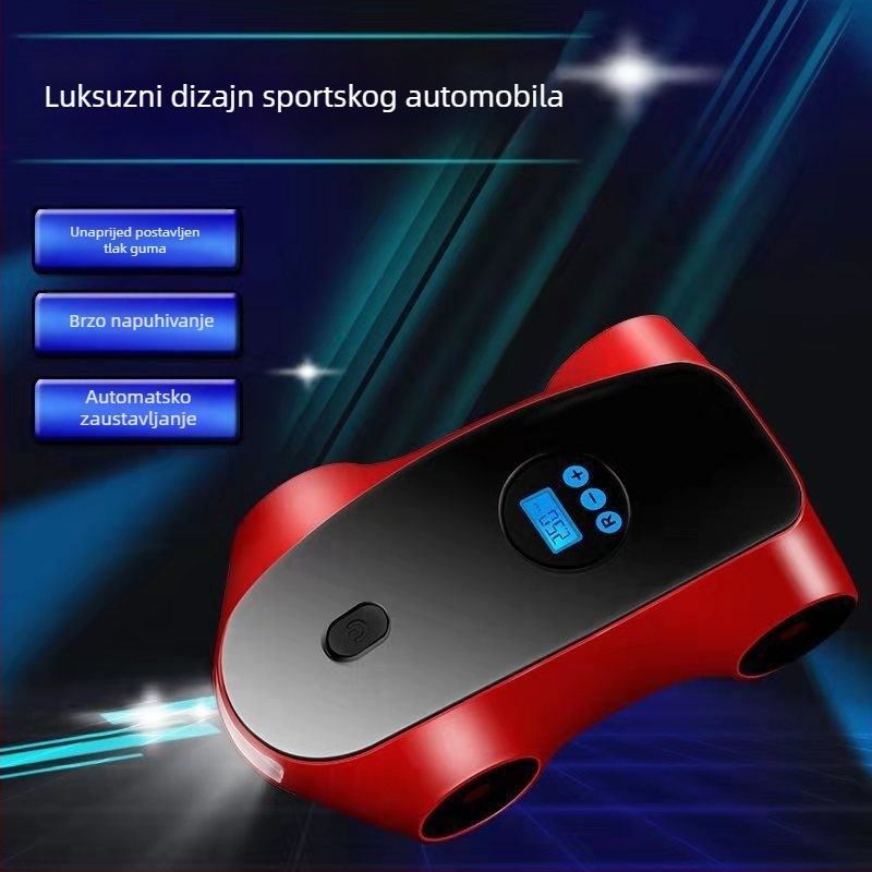 Prijenosna 12V pumpa za auto gume s digitalnim zaslonom, 120W, 40 L/min, 2.8 m kabel za napajanje