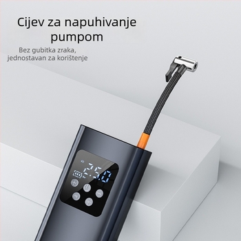 Youpinte automobilska pumpa za zrak s digitalnim zaslonom, 12V, 280W+, punjiva baterija, protok zraka 45 L/min