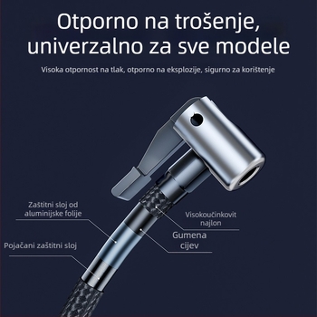 Youpinte automobilska pumpa za zrak s digitalnim zaslonom, 12V, 280W+, punjiva baterija, protok zraka 45 L/min