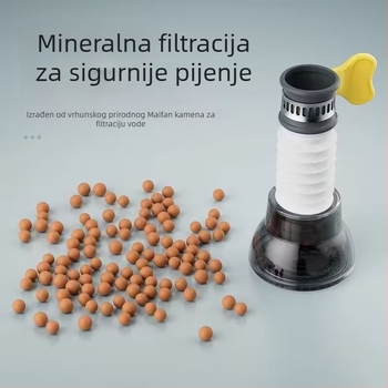 Kuhinjska slavina s rotirajućim Maifan filtrom i produžnim tušem