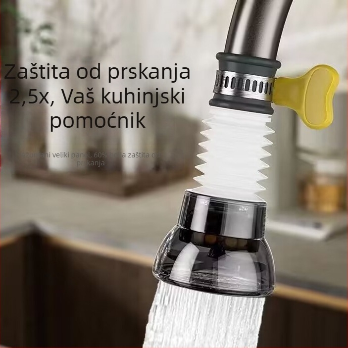 Kuhinjska slavina s rotirajućim Maifan filtrom i produžnim tušem