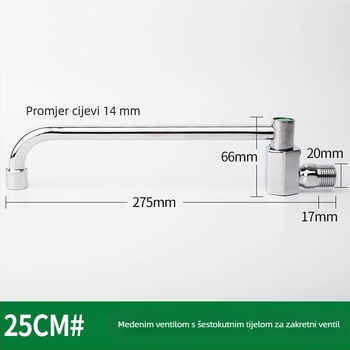 Kuhinjski faucet za kuhinjsku ploču, bakreni, okretni, komercijalni poluautomatni za restorane