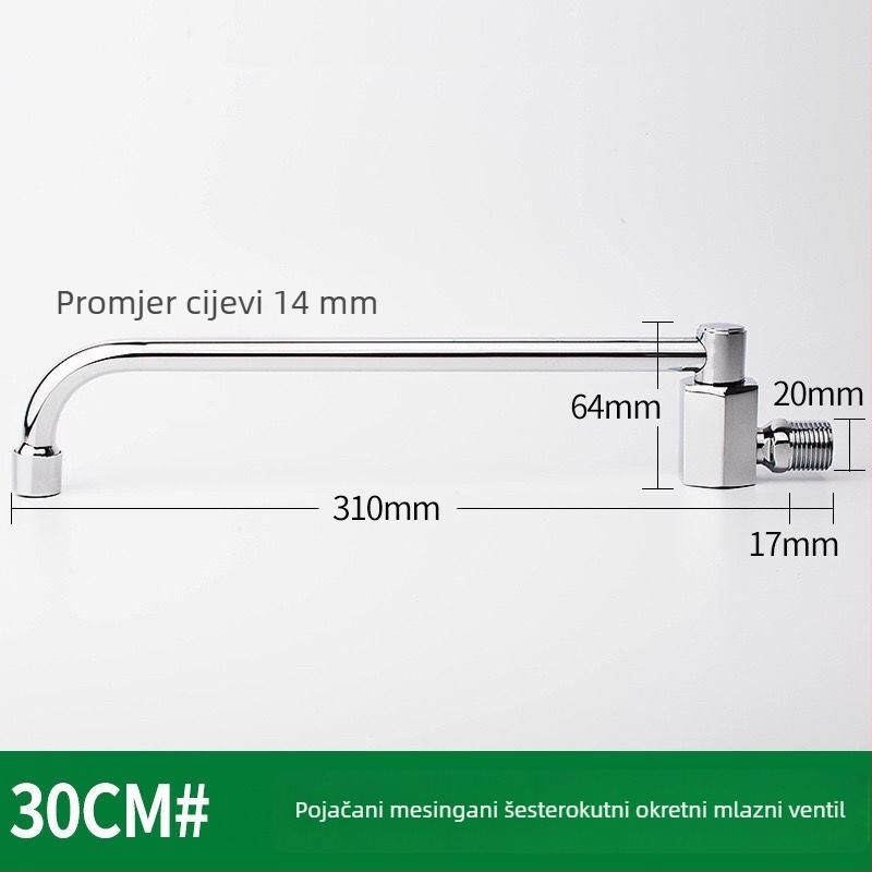 Kuhinjski faucet za kuhinjsku ploču, bakreni, okretni, komercijalni poluautomatni za restorane