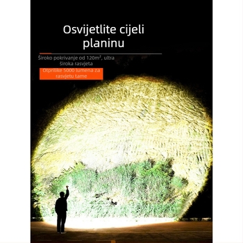 Vanjska čelna lampica s Kfan LED čipom, kućište od aluminijske legure, 350 lm i više, težina 178 g