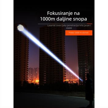Vanjska čelna lampica s Kfan LED čipom, kućište od aluminijske legure, 350 lm i više, težina 178 g