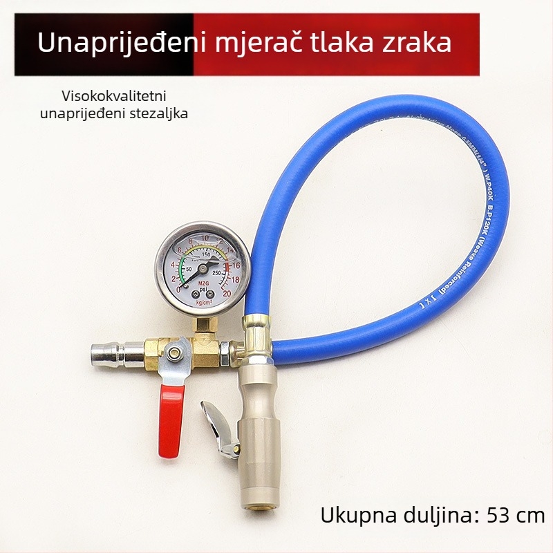 Mehanički mjerač tlaka za gumu za brzo napuhavanje – analogni mjerač tlaka za automobilsku gumu, Model: Tire Inflatable Pressure Gauge