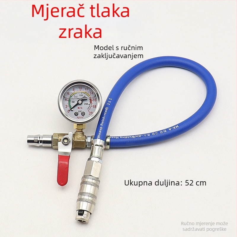 Mehanički mjerač tlaka za gumu za brzo napuhavanje – analogni mjerač tlaka za automobilsku gumu, Model: Tire Inflatable Pressure Gauge