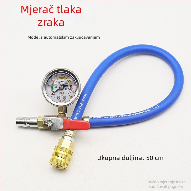 Mehanički mjerač tlaka za gumu za brzo napuhavanje – analogni mjerač tlaka za automobilsku gumu, Model: Tire Inflatable Pressure Gauge