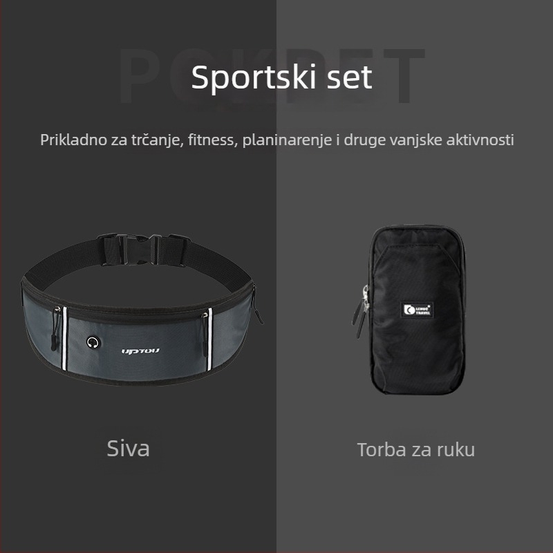 Lmxy- Muški sportski pojas za trčanje s džepom za telefon, za loptaške sportove, proljeće 2025