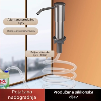 Doser za tekući sapun za sudoperu s ručnim pritiskanjem — ABS materijal, elektroplatiranje, First Impression brend, 120 g