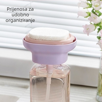 Dozator tekućeg sredstva za pranje posuđa s ručnim pritiskom za kuhinjski sudoper – PP materijal, 90 g, glatka površina, stil laganog luksuza