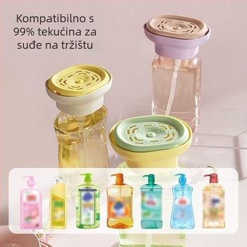 Dozator tekućeg sredstva za pranje posuđa s ručnim pritiskom za kuhinjski sudoper – PP materijal, 90 g, glatka površina, stil laganog luksuza