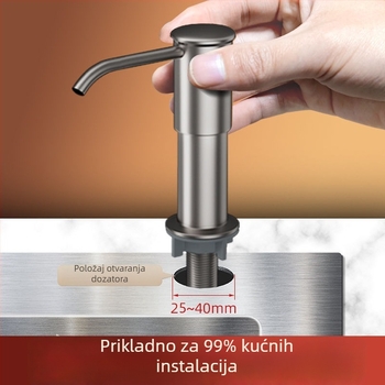 Proširivač tekućeg deterdženta za sudoper — ABS, elektroplatirani završetak, ručno pritiskanje, svijetao luksuzni stil