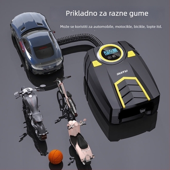 Auto pumpa za zrak za gume s digitalnim displejem, 12V, 120W, 25 L/min